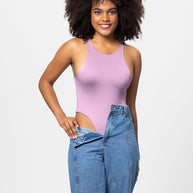WW | Vollgröße Rundhalsweite Träger Bodysuit