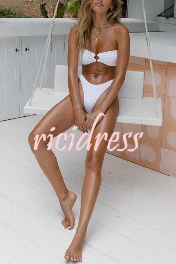 WW Bandeau-Bikini mit Ringausschnitt