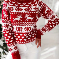 Elegante Weihnachts-Strickjacke