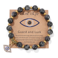 WW | Glückliches Türkisches Böses Augen Anhänger Perlenarmband