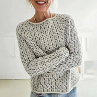 Chic graue Pullover mit U-Boot-Ausschnitt