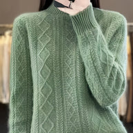 WW |  Wollstrickpullover mit gemütlichen langen Ärmeln Pullover Damen - Perfekt für Freizeitkleidung