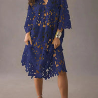 WW | Ich Gehören Hier Floral Øsen Spitze Cover Up Strand Midi Kleid