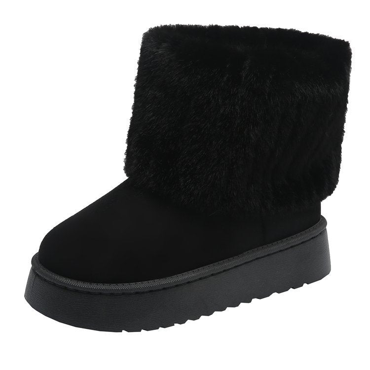 Wolff | Damen Winter Hausschuhe - Stiefel mit Plüschfutter und robuster Sohle