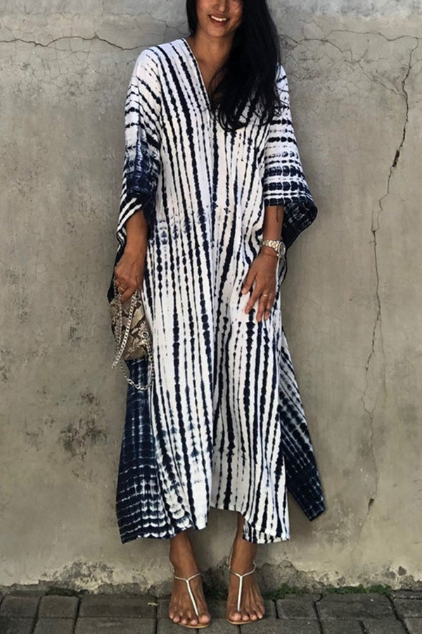 W&W Mode Freely – Lockeres Überwurfkleid im Batik-Boho-Stil