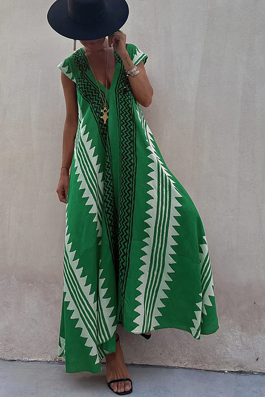 WW | Maxi Strandkleid mit Ethno-Muster