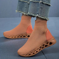 WW | Hohe Sneakers Dehnbare Atmungsaktive Obermaterial Leichtgewicht Stoßdämpfende Sohle Slip-On