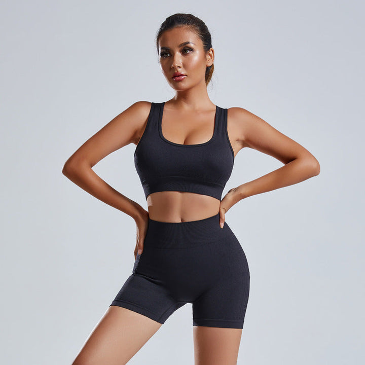 W&W Mode | 2 Teiliges Yoga Satz Mit Sport Bra Und Shorts Für Damen