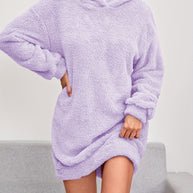 WW | Bequemer Plüschstoff Kleidpullover für Damen