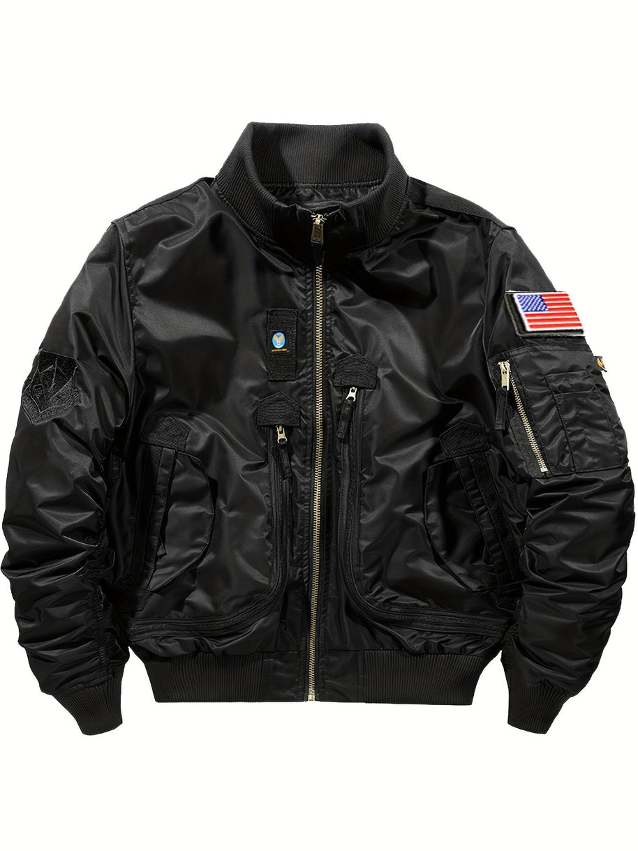 WW | Bomber Taktische Outdoorjacke Mit Stehkragen Für Herren - Perfekt für Outdoor-Aktivitäten