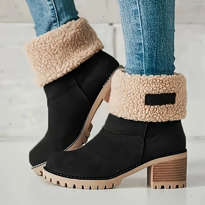 W&W Mode | Schneestiefel Mit Einem Klobigen Absatz Und Mittelhoher Sohle