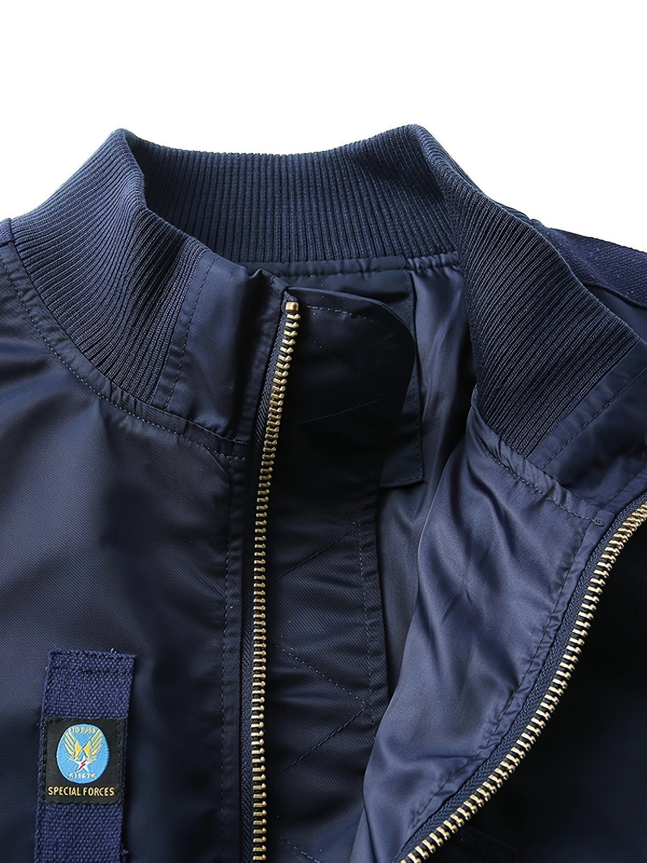 WW | Bomber Taktische Outdoorjacke Mit Stehkragen Für Herren - Perfekt für Outdoor-Aktivitäten