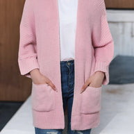 WW | Oversized-Strickweste mit Wickelärmeln Für Frauen