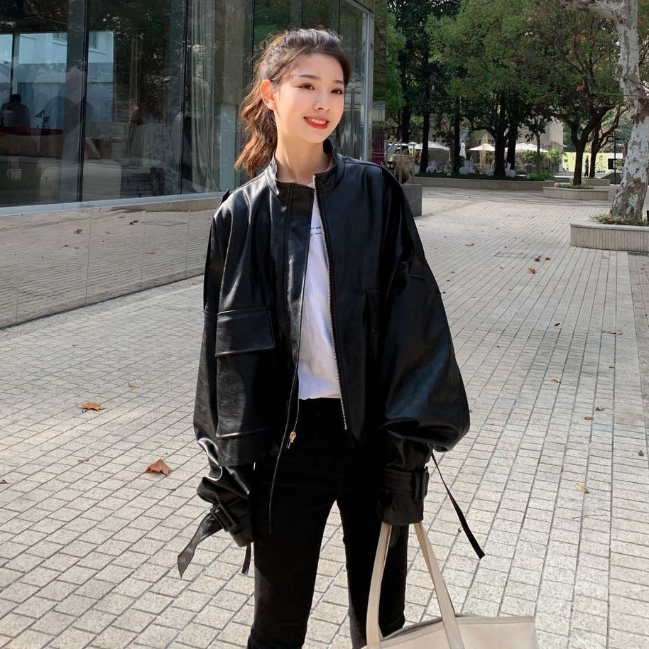 WW | Damen Lederjacke Mit Box Cut