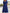 WW | Kurzärmliges Blaues Crossover-Kleid