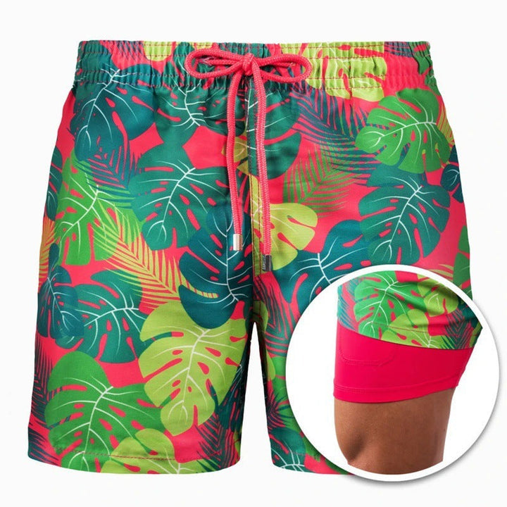 W&W Mode | Bedruckte Herren Badeshorts Mit Doppelter Schicht Für Den Sommer