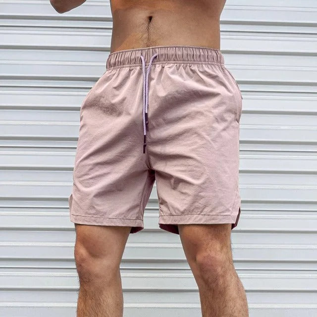 W&W Mode | Atmungsaktive, Einfarbige Badeshorts für Männer mit Kordel