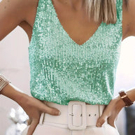 WW | Elegantes Ärmelloses Top mit Pailletten