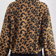 WW | Schicke Herbst Leopard Zip-Up Jacke für Frauen