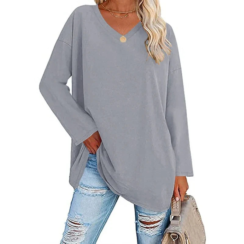 W&W Mode | V-Ausschnitt Gestrickter Top für Damen - Stilvoller und Bequemer Pullover