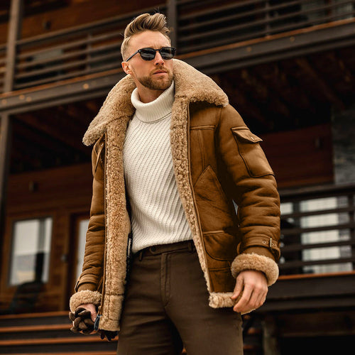 W&W Mode - Herren Winter Jacke gefüttert