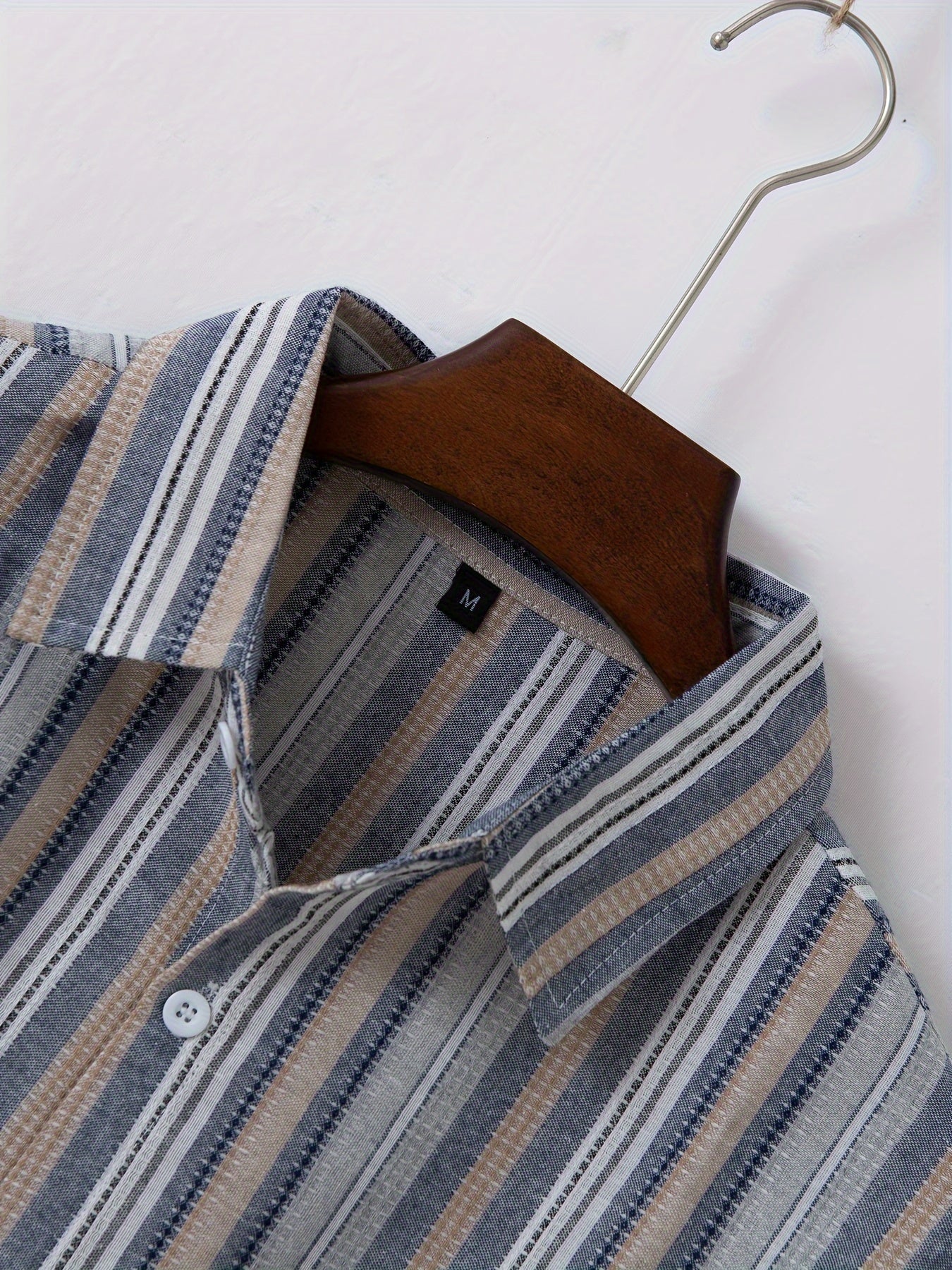 WW | Gestreiftes Baumwoll Leinen Herrenhemd für entspannte Looks