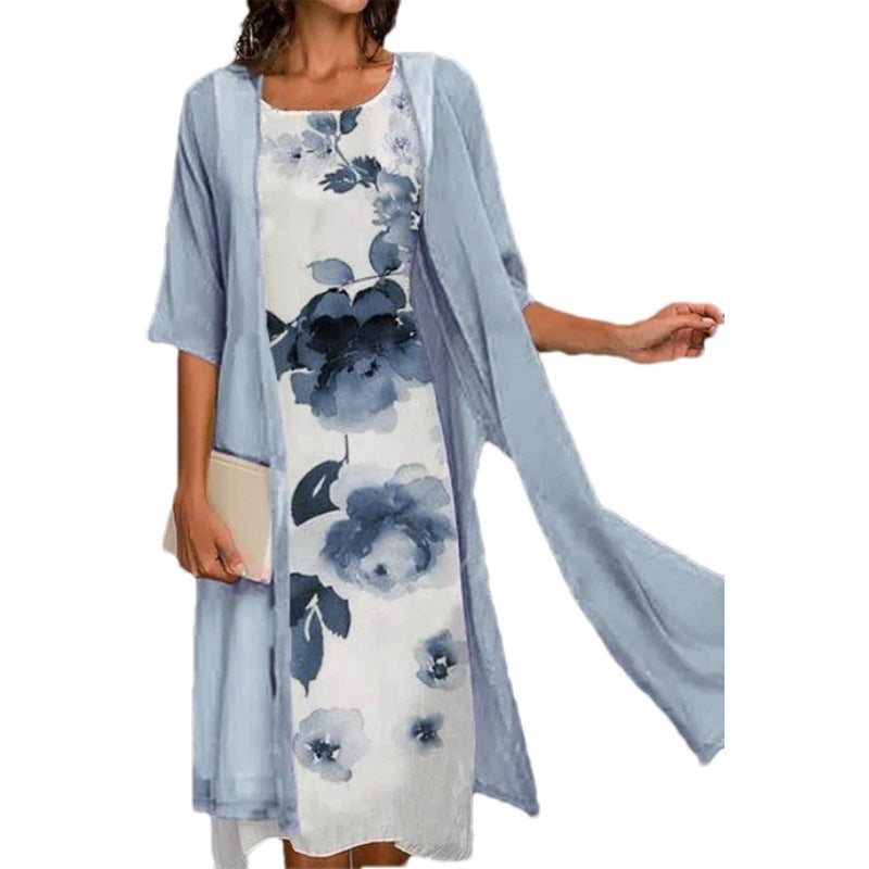 WW | Stilvolles Anzugskleid Mit Blumenmuster