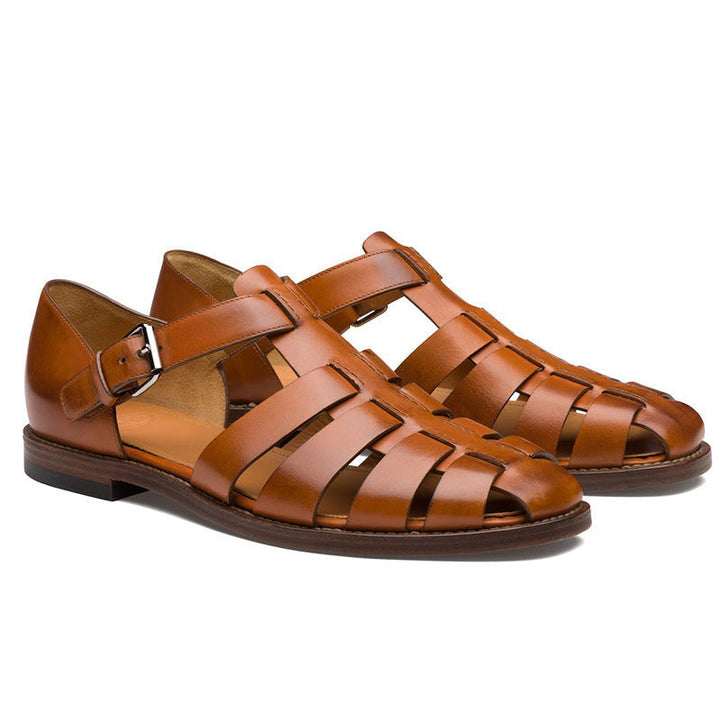 W&W Mode | Colorblock Herren Sandale Aus Veganem Leder
