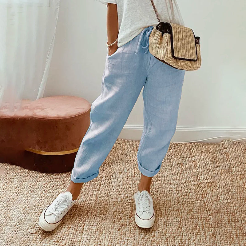 WW – Lässige einfarbige Hose