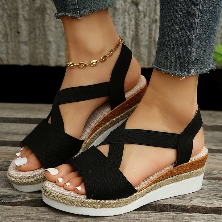 W&W Mode | Keilsandalen Mit Kreuzriemen Für Damen