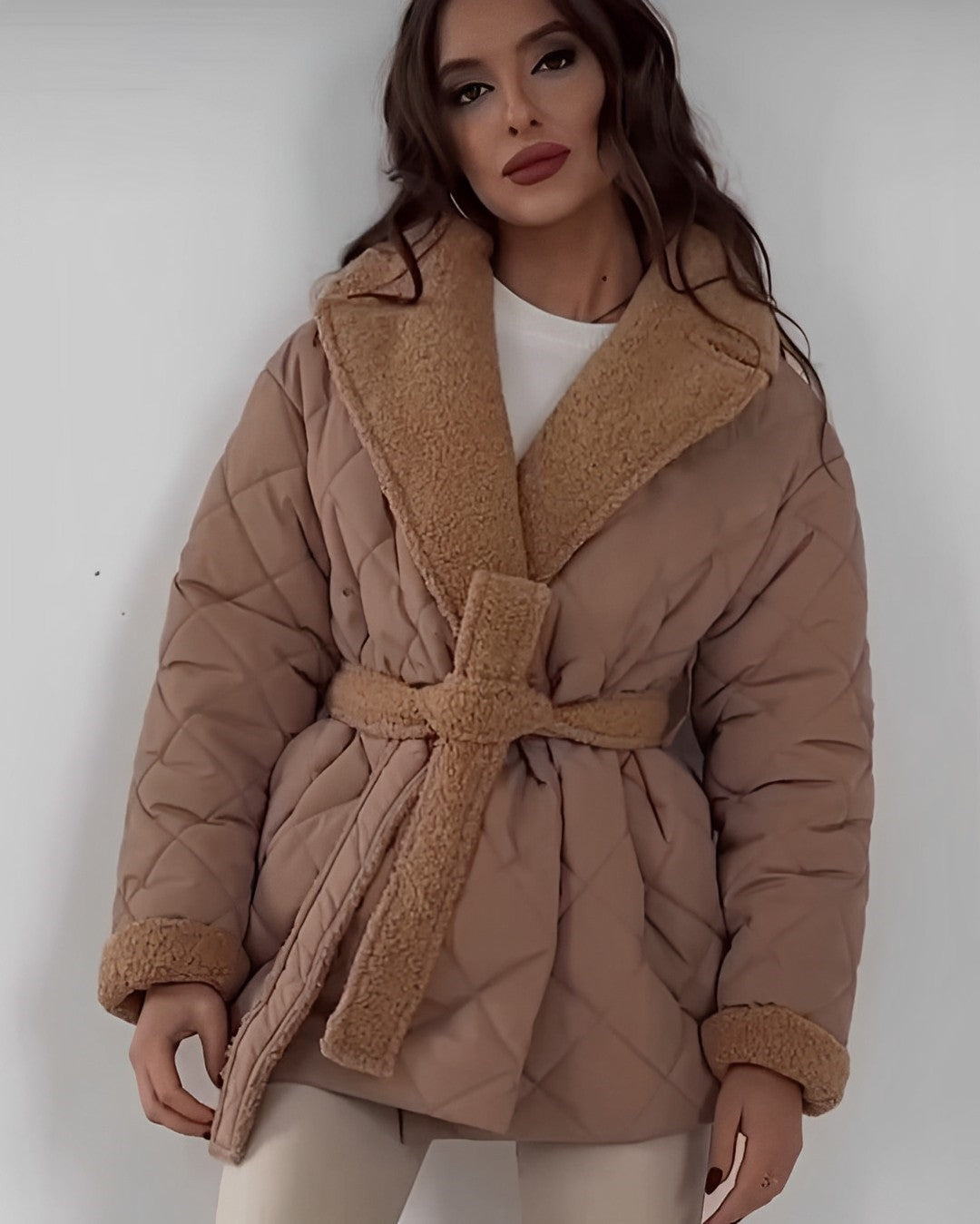 W&W Mode | Eleganter Wintermantel Mit Taillengürtel