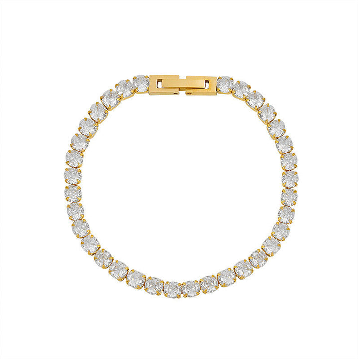 W&W Mode | Armband Bling Kette Titanstahl Würfelkette