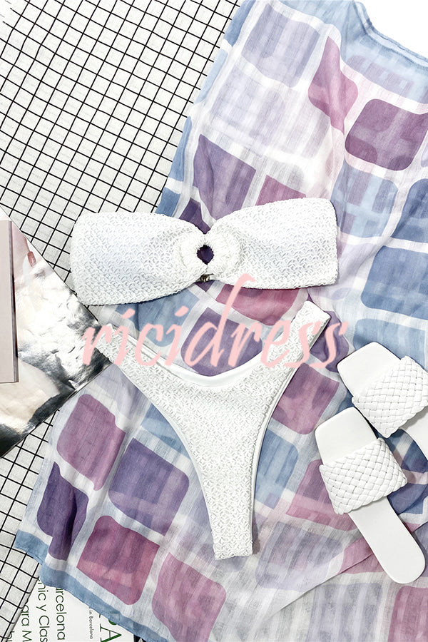 WW Bandeau-Bikini mit Ringausschnitt