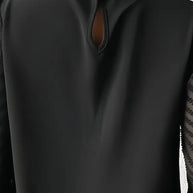 WW Bluse | Schicker plissierter top mit netzärmeln für damen