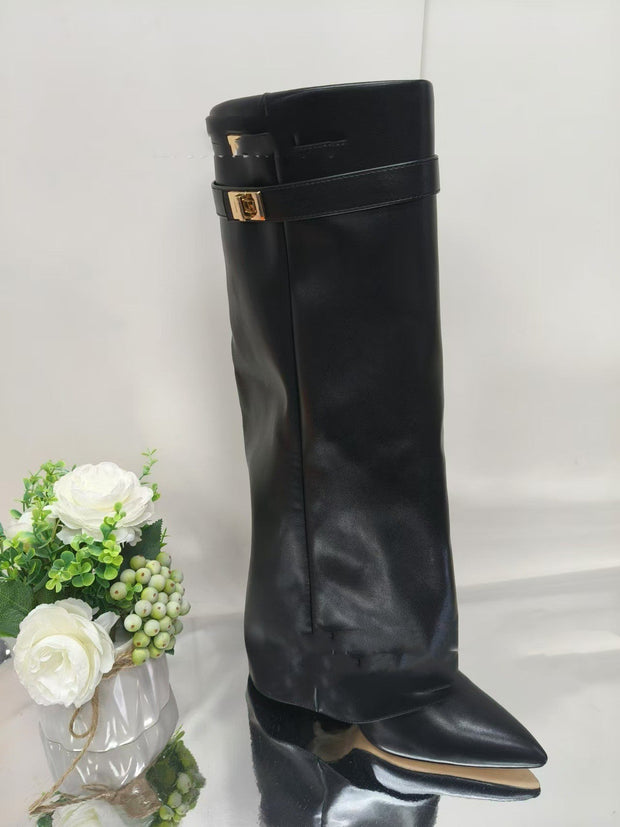 WW | Verschluss Hosen Stiefel Reiterstiefel Mittlere Wade