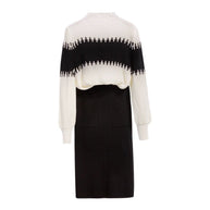 WW | teilige Strickset - Pullover mit langen Ärmeln und schmalem Midirock