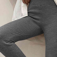 WW | Geripptes Mittel Taillen Leggings