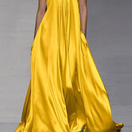 WW | Bijou Satin Halterneck Abend Fest Maxi Kleid