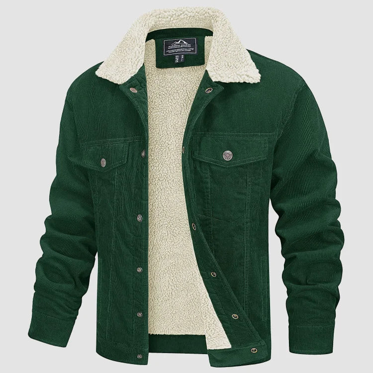 WW | Herren Winterjacke mit Knopfleiste und Kragen Design