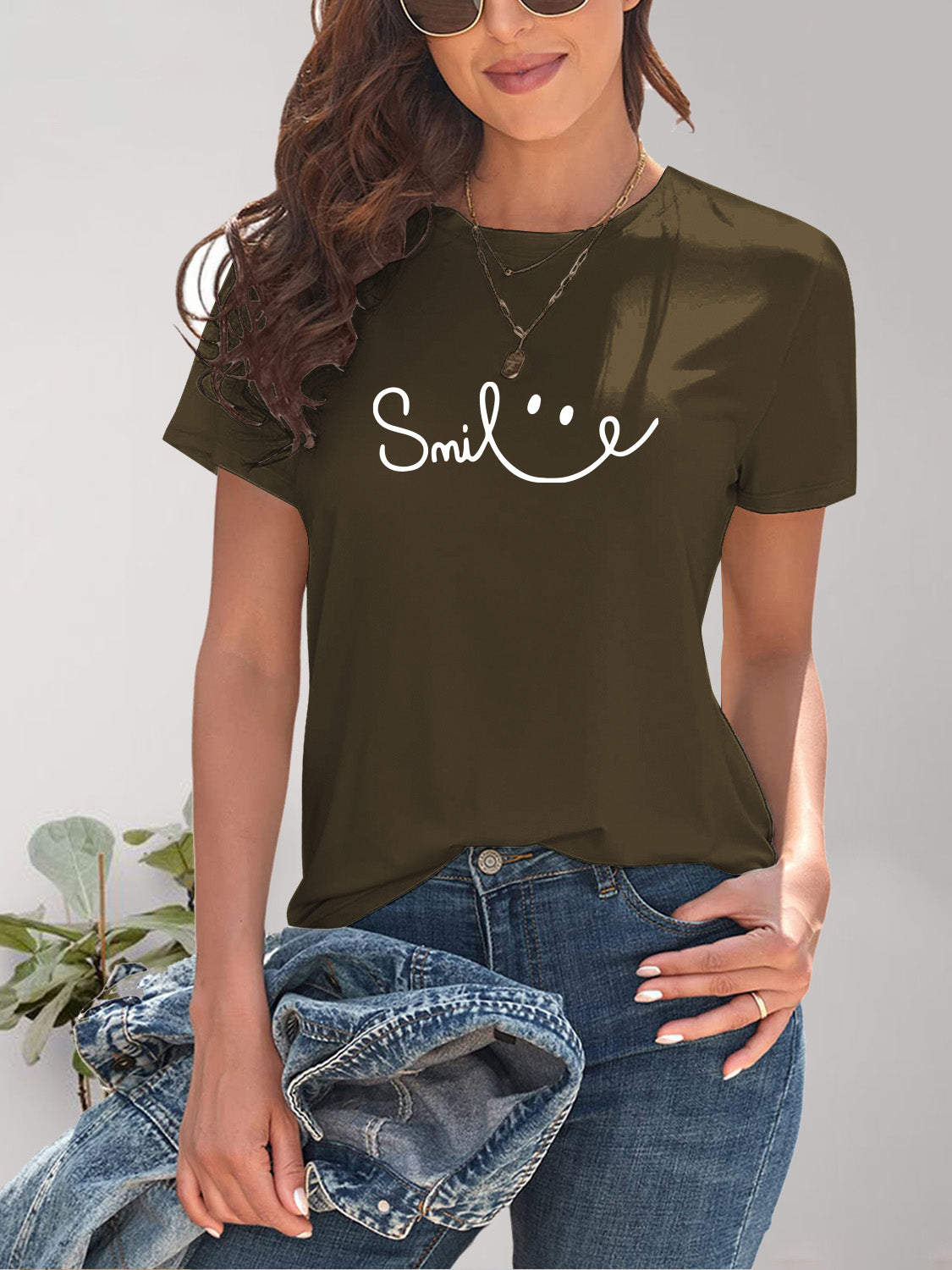 WW | Smile Rundhals Kurzarm T-Shirt