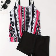 WW | Tankini-Set mit Streifen und Punkten