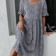 Elegantes Blumen-Midikleid für Frauen