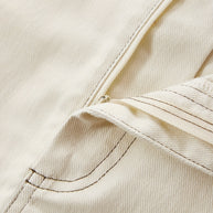 WW | Einfarbiger Weißer Schlitz Hinten Lässig Maxi Denim Rock