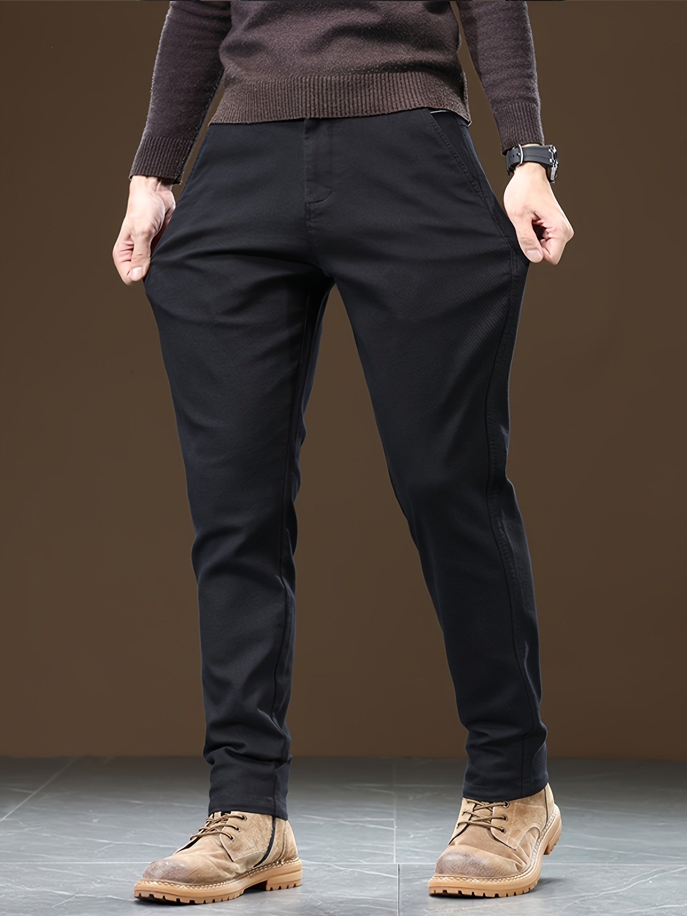 WW | Baumwoll Herren Chino Hose, Reguläre Passform, Dehnbarem Stoff