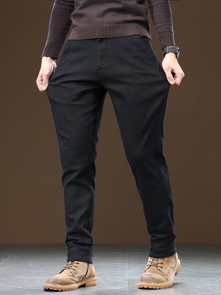 W&W Mode | Baumwoll Herren Chino Hose, Reguläre Passform, Dehnbarem Stoff
