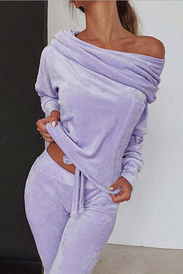 WW | Bequem und Schick Velours Off-Shoulder Jumpsuit