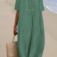 WW | Sommerkleid Aus Baumwolle Und Leinen