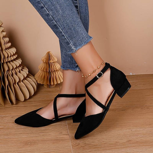 WW | Modische Flache Sandalen Mit Spitzer Spitze