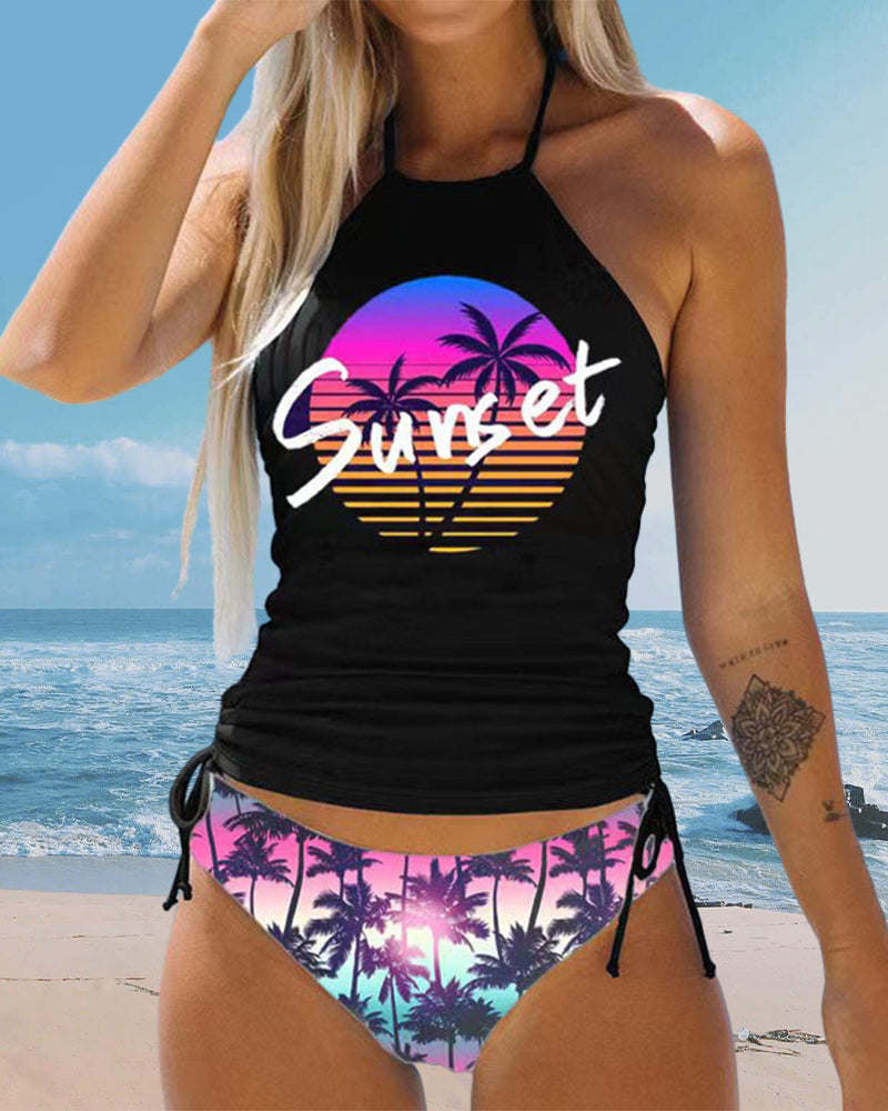 WW | Badeanzug-Set mit Palmenmotiv