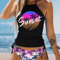 WW | Badeanzug-Set mit Palmenmotiv